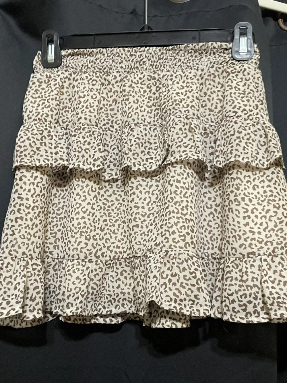 🤍🐆 Altar'd State Ivory Leopard Print Mini Skirt – Size XS